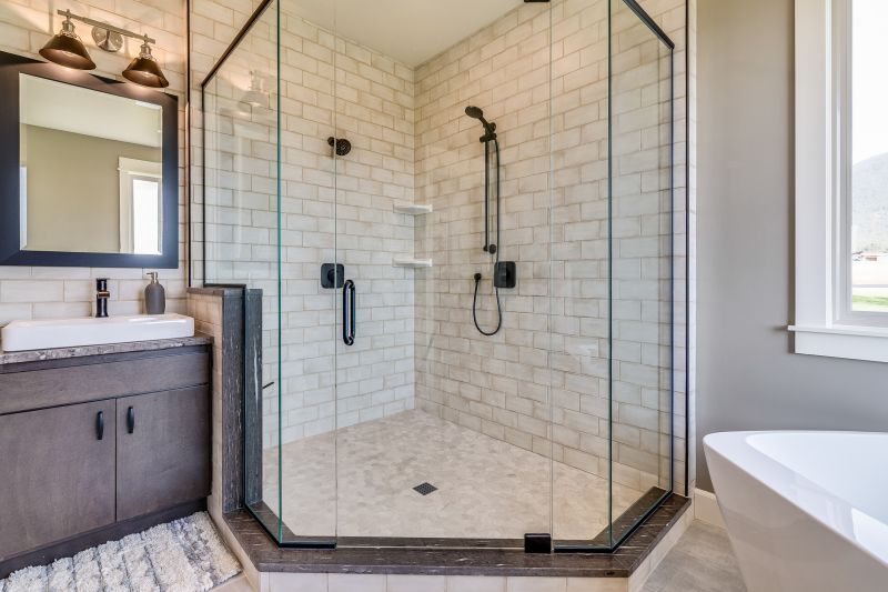 Compact Shower with Glass Doors